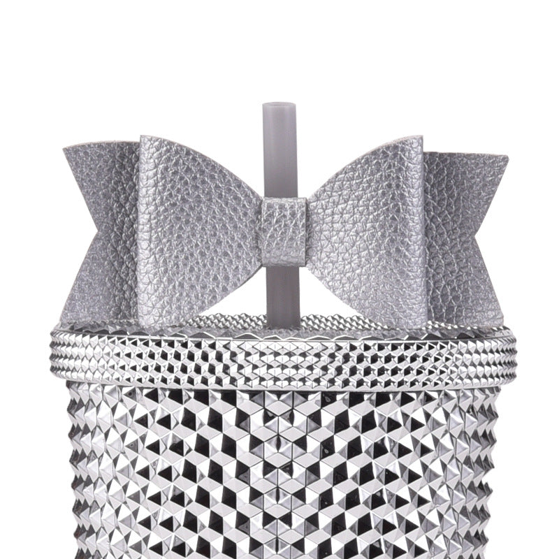 Wholesale Durian Cup Leather Straw Cup Accessories Bow Straw Cover Sticker